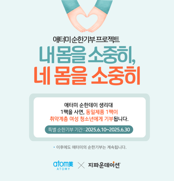 애터미, 순한기부 프로젝트 진행