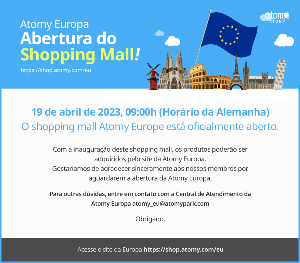 Atomy Europa Abertura do Shopping Mall