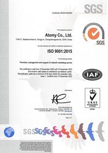 Certificated Quality Management System ISO9001 and ISO10002