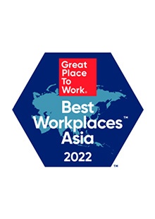 Clasificado como el 2.º lugar en los mejores lugares para trabajar en Asia